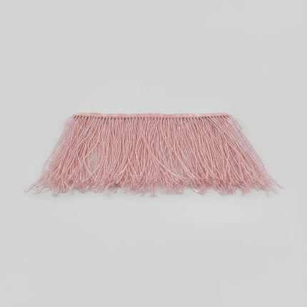 Long Glass Rhinestone Beaded Fringe Trim