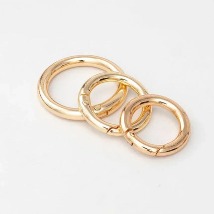 Metal Spring O-Ring Snap Clasp Clips for Bags, Keychains & DIY Crafts