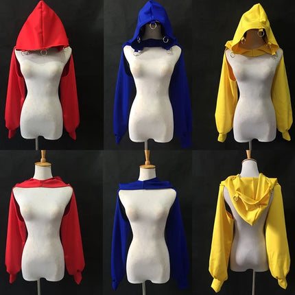 The Stardust Kinetic Cyber Hoodie – Cropped Gogo & Streetwear Dance Top