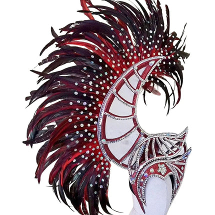 The Stardust Zenith – Premium Feathered Carnival & Samba Crown Headdress