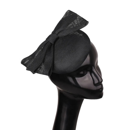 Elegant Sculpted Sinamay Bow Fascinator Headband Kentucky Derby Cocktail Hat