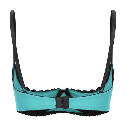 Lace Underwire Half-Cup Balconette Bra