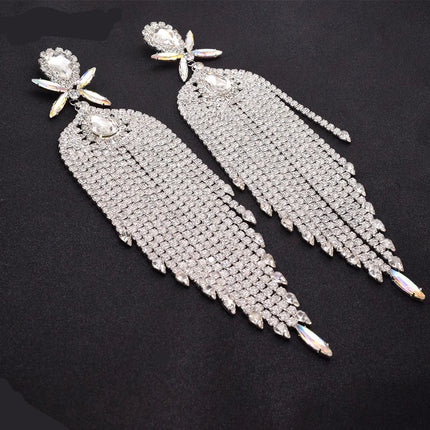 Rhinestone Sunburst Headpiece & Earring Set