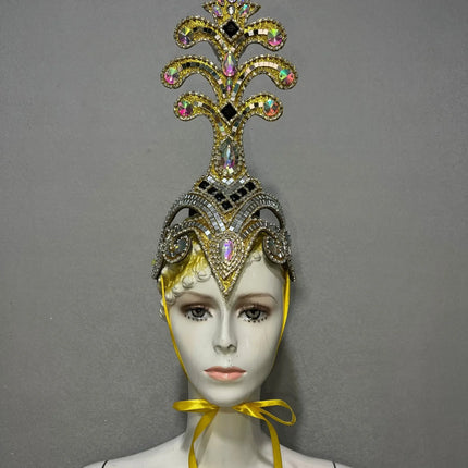 The Stardust Samba Queen – Premium Feathers & Rhinestones Carnival Headdress
