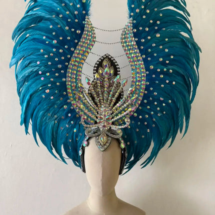 The Stardust Aurora Feather Headdress – Light Purple Cabaret & Carnival Crown