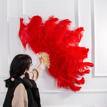 13IN Professional Ostrich Feather Fan Staves
