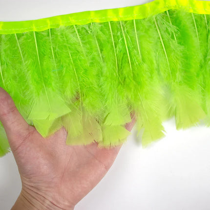 Professional Turkey Feather Fringe Trim 10-15cm