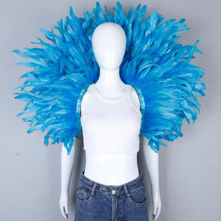 Festival Carnival Feather Shoulder Shawl