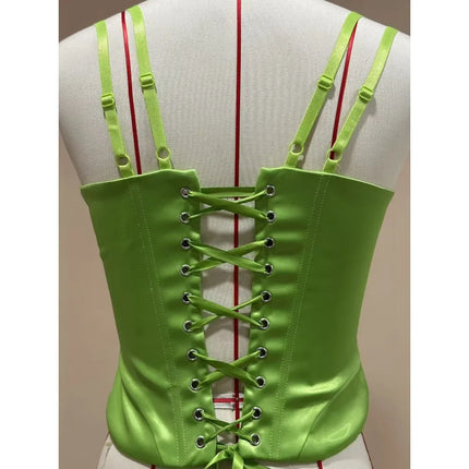 Lace-Up Corset Cami Crop Top & Streetwear Party Tank