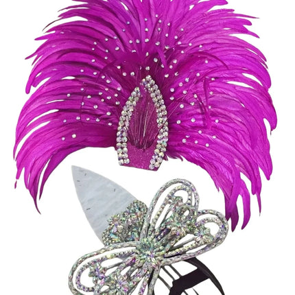The Stardust Empress Dionysia – White Feather Carnival & Masque Ball Headdress