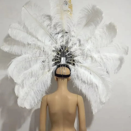 FASHIONABLE AND EXQUISITE HEADDRESS FEATHERS SAMBA DANCE CARNIVAL HALLOWEEN PARTY LATIN DANCE BAR PERFORMANCE HAT MASQUERADE
