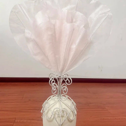 The Stardust Empress Blossom – Deluxe Crystal & Feather Carnival Headpiece Hair Jewelry