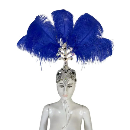 The Stardust Samba Queen – Premium Feathers & Rhinestones Carnival Headdress