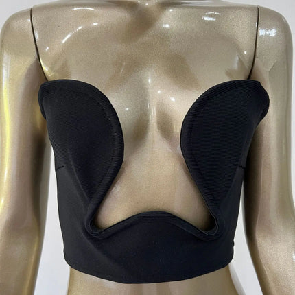 Sweetheart Neck Bandage Crop Top