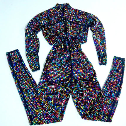 Sparkly Rhinestone Luxury Jumpsuit & Stage Performance Costume
