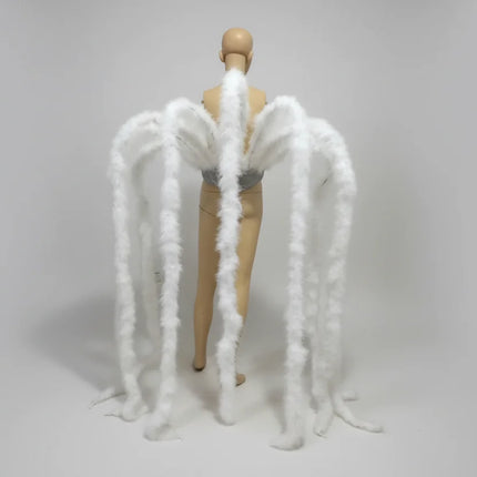 Long Feather Waterfall Backpiece Costume Accessory