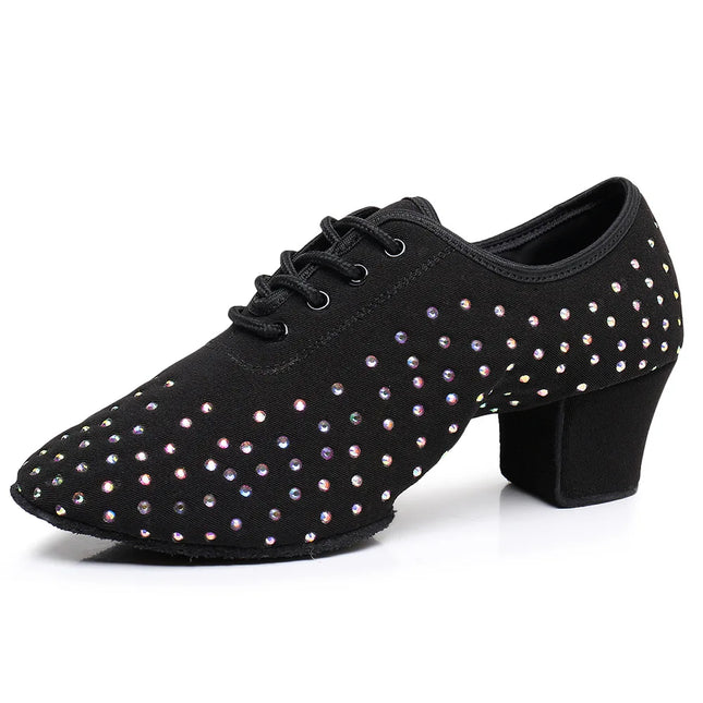 The Stardust Midnight Flash Oxford – Rhinestone Lace-Up Dance Shoe