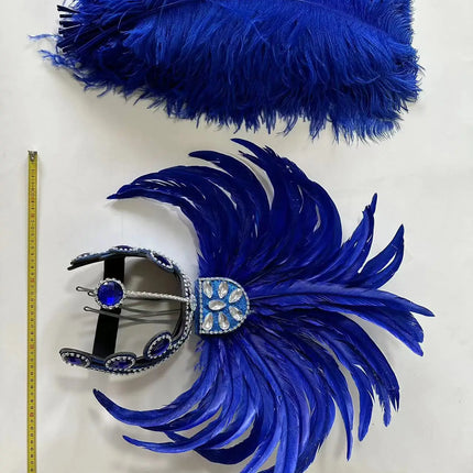 The Stardust Samba Enchantment – Exquisite Feathered Dance & Stage Headdress
