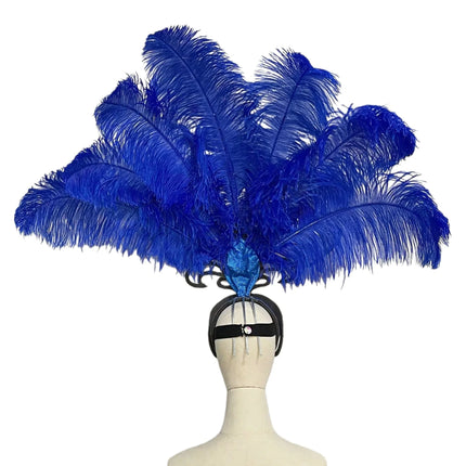 The Stardust Dionysia – Elegant Feathered Samba Carnival & Masquerade Headdress