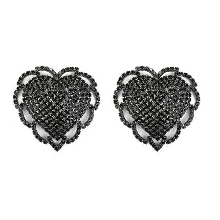 Sparkly Rhinestone Geometric Reusable Nipple Pasties Self-Adhesive Breast Covers