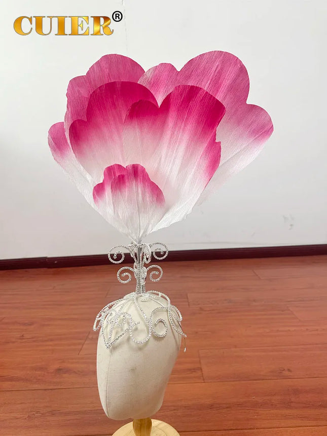 The Stardust Empress Blossom – Deluxe Crystal & Feather Carnival Headpiece Hair Jewelry