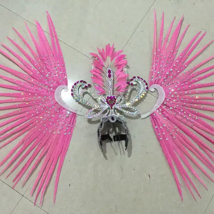 The Stardust Tropicana Samba Crown – Feather & Rhinestone Stage Headdress