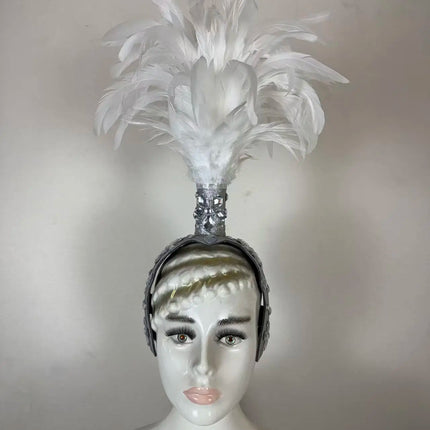 The Stardust Empress – Deluxe Feathered Samba & Carnival Crown