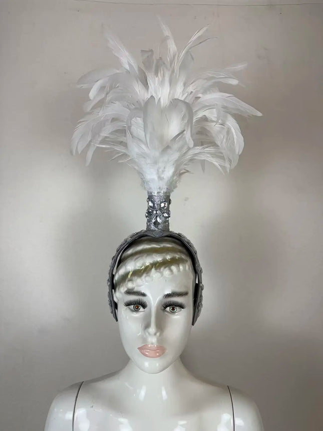 The Stardust Empress – Deluxe Feathered Samba & Carnival Crown