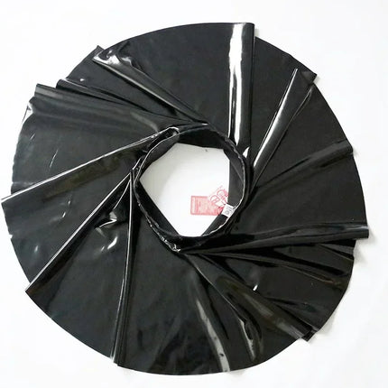 Gothic PU Leather PVC Shiny Flared Pleated Mini A-Line Skirt