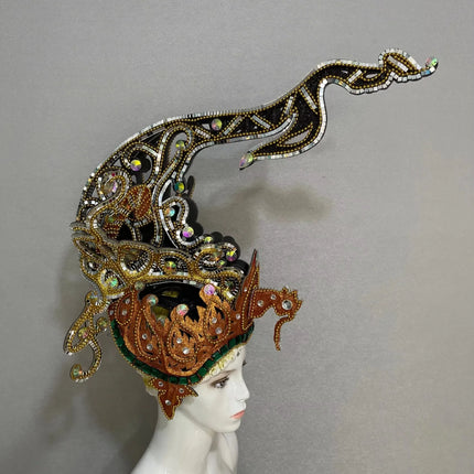 The Stardust Luminary – Premium Feathered Carnival & Samba Halo Headdress