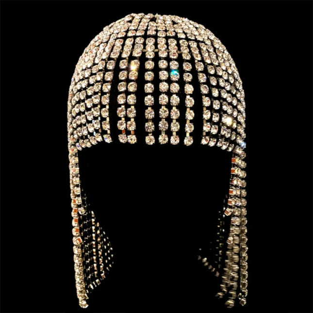 Rhinestone Fringe Headpiece