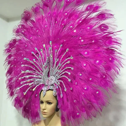 The Stardust Mirage – Premium Mohawk Feather Samba Carnival Headdress