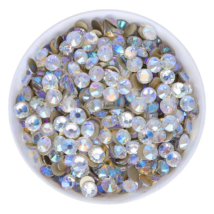 SS3-SS30 Gold Bottom Flat Back Glass High Quality Crystal Rhinestones
