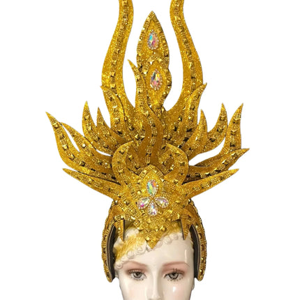 Brazil Rio Spanish Cuba Santiago Havana Venice Dionysia carnival Float Mask dress masque ball costume samba Golden Crown