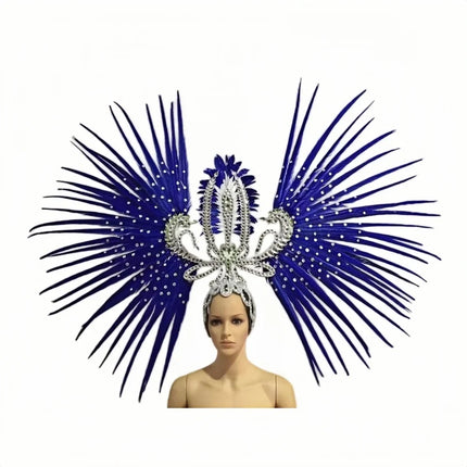 The Stardust Tropicana Samba Crown – Feather & Rhinestone Stage Headdress