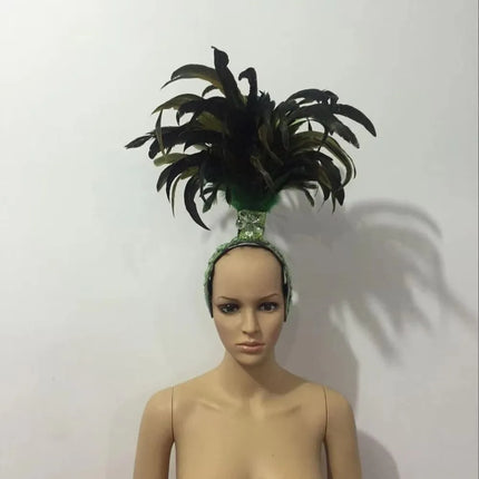 The Stardust Empress – Deluxe Feathered Samba & Carnival Crown