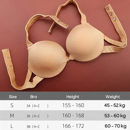 Handmade Steel Ring Gathered Nude Performance Bra Cup