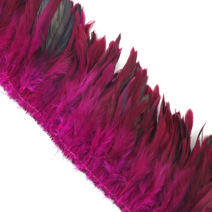 Natural Rooster Saddle Feather Strung Fringe (1 Roll)
