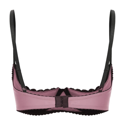 Lace Underwire Half-Cup Balconette Bra