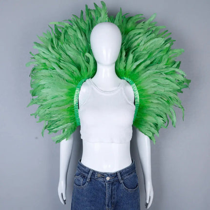 Festival Carnival Feather Shoulder Shawl
