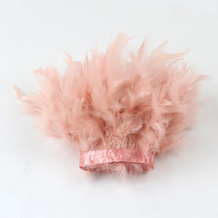 Multicolor Turkey Feather Trim Fringe Fluffy Ribbon