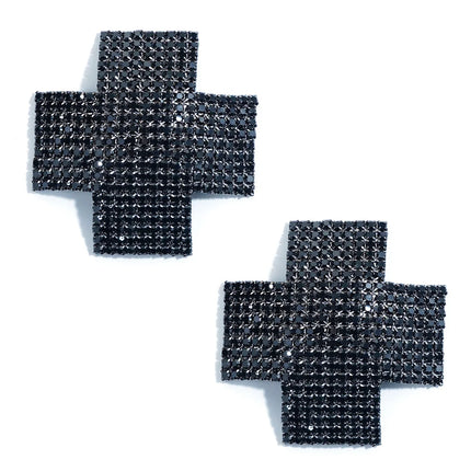 Sparkly Rhinestone Starburst Reusable Nipple Pasties Self-Adhesive Breast Covers