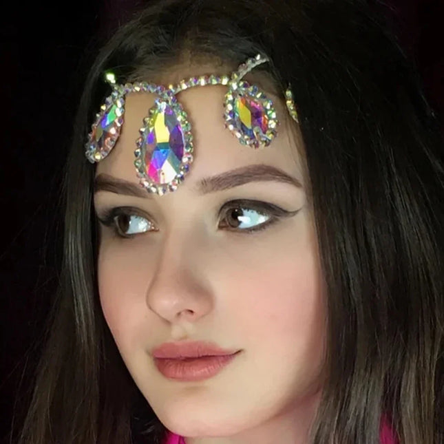 Rhinestone Drop Head Chain Headpiece