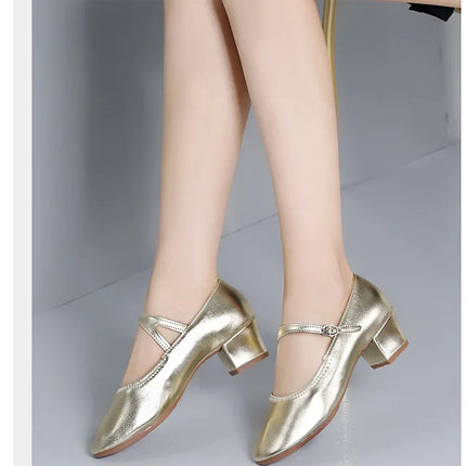 The Stardust Carousel Mary Jane – Classic Low-Heel Dance Pump