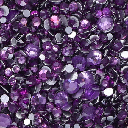 1440PCS SS3-SS20 Mix Size Non-Hotfix Glass FlatBack Rhinestones