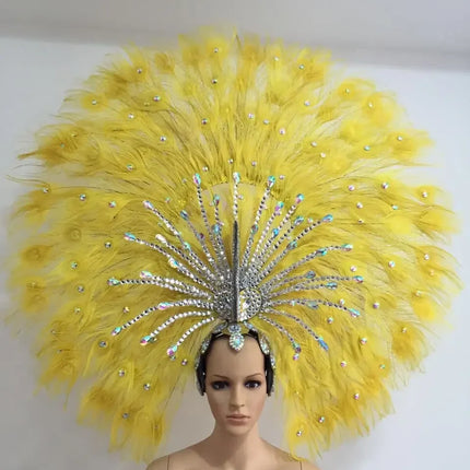 The Stardust Mirage – Premium Mohawk Feather Samba Carnival Headdress