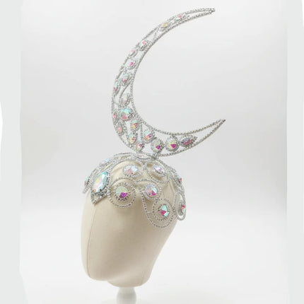 Rhinestone Moon Headpiece