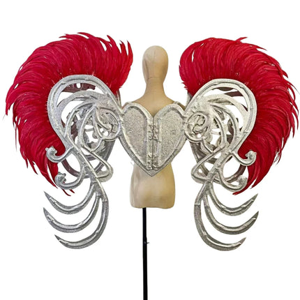 The Stardust Phoenix Wings – Deluxe Feathered Samba Backpiece & Stage Wings