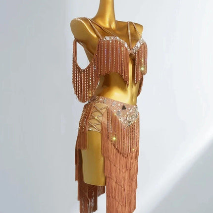 Luxury Tassel Top & Skirt Belly Dance Performance Set