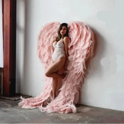 The Stardust Empress Royale – Deluxe Ostrich Feather Angel Wings Stage Performance Prop